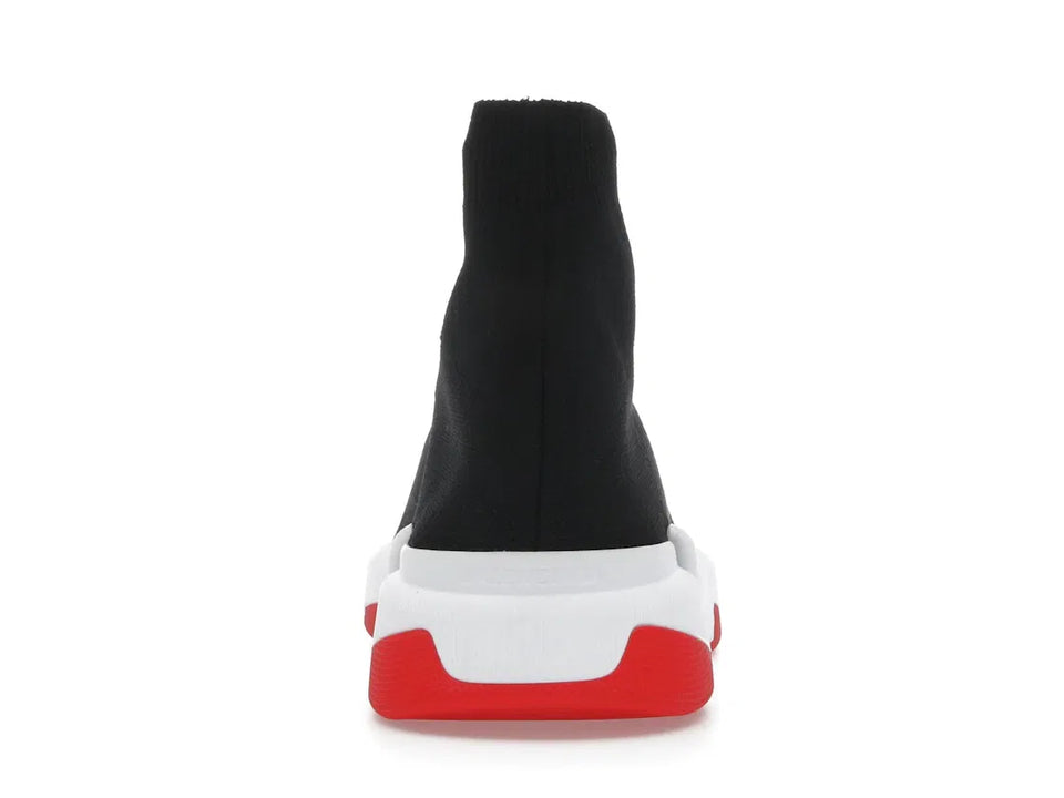 Balenciaga Speed 2.0 Recycled Knit Black White Red Sole