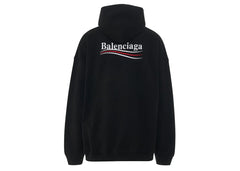 Balenciaga Political Campaign Large Fit Hoodie Black