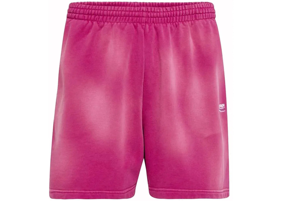 Balenciaga Campaign Logo Sweatshorts Dark Fuchsia