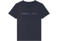 Saint Laurent Reverse Logo T-Shirt Navy