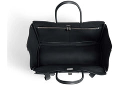 Balenciaga Bel Air Medium Carry All Bag Aged-Silver Hardware Black