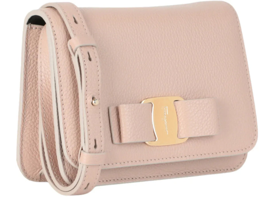 Ferragamo Vara Bow Crossbody Light Pink