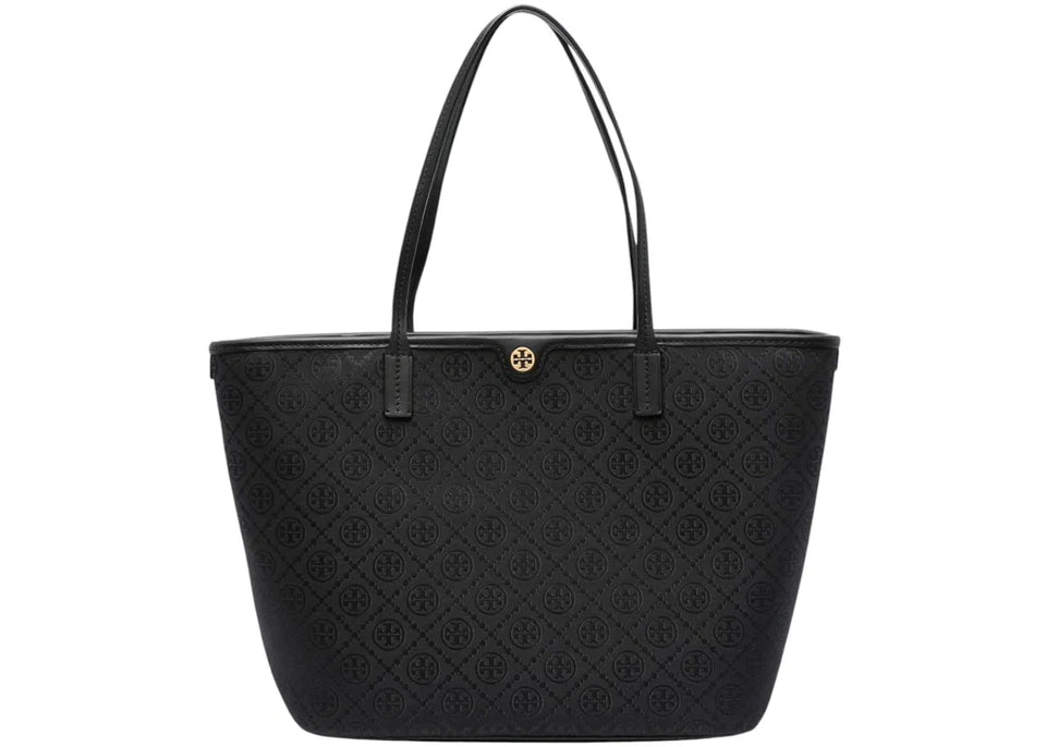 Tory Burch T Monogram Zip Tote Black