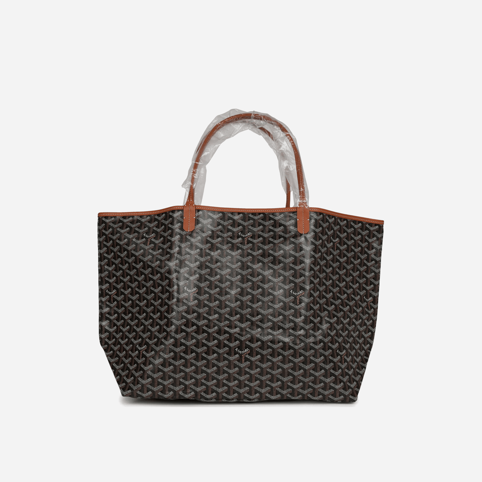 Goyard Goyardine Saint Louis GM Tote Bag Palladium Hardware Black