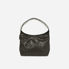 Goyard Goyardine Black Boheme Hobo Bag Palladium Hardware