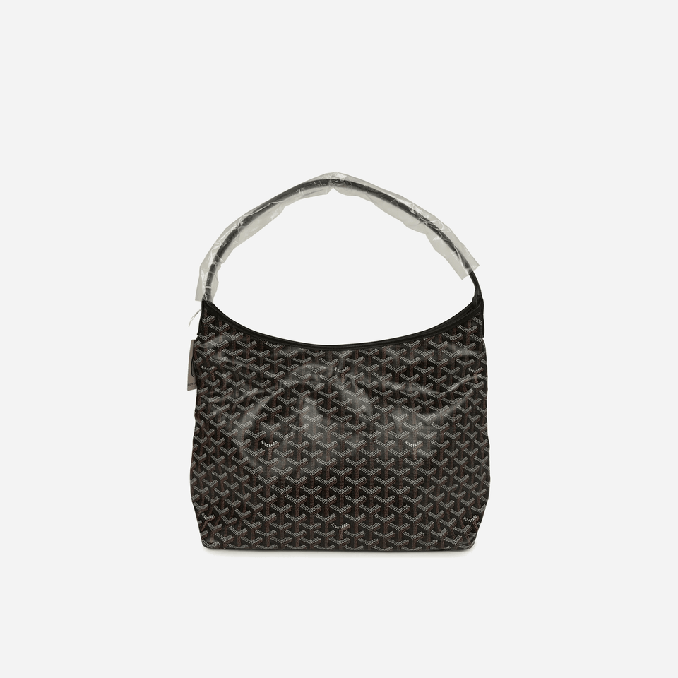 Goyard Goyardine Black Boheme Hobo Bag Palladium Hardware