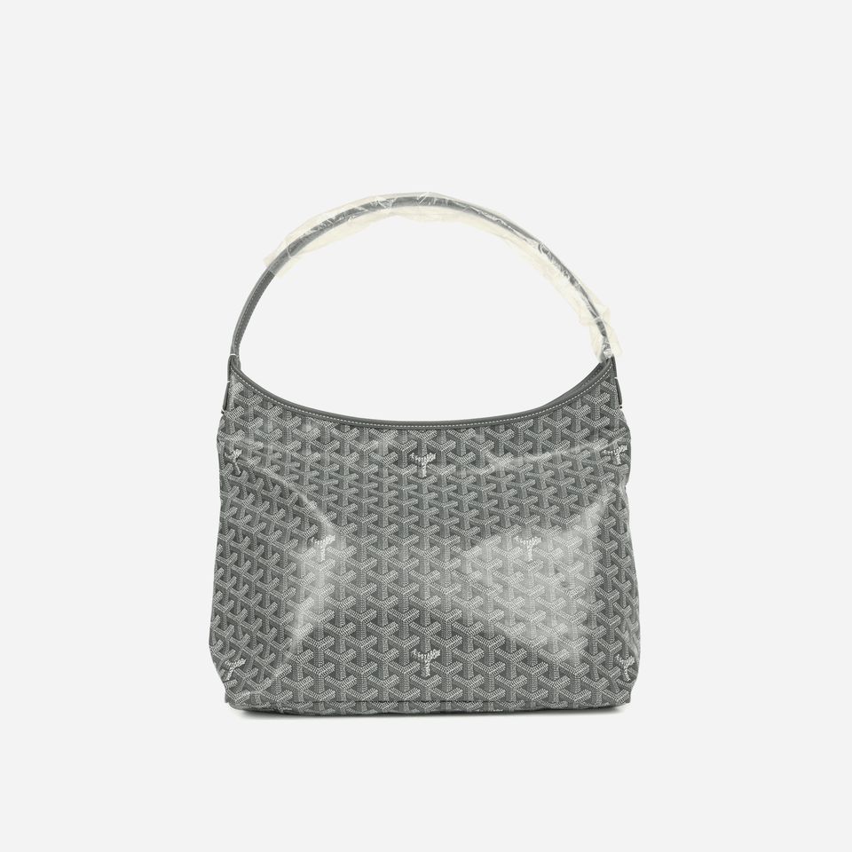 Goyard Goyardine Grey Boheme Hobo Bag Palladium Hardware