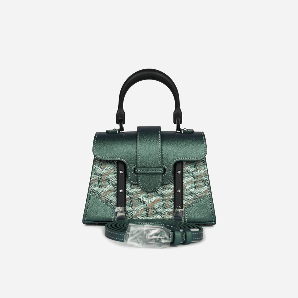 Goyard Saigon Structure Nano Pearly Green Goyardine Palladium Hardware