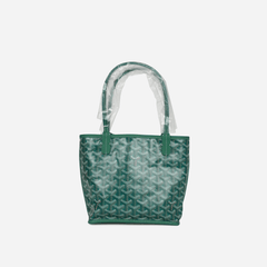 Goyard Goyardine Anjou Green Mini Bag Palladium Hardware