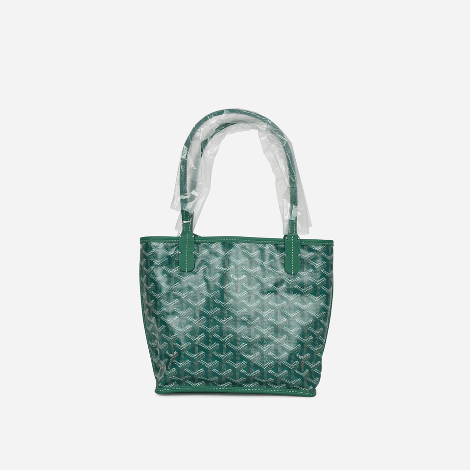 Goyard Goyardine Anjou Green Mini Bag Palladium Hardware