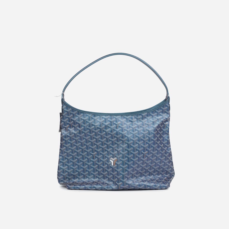 Goyard Goyardine Pearly Blue Boheme PM Hobo Bag Palladium Hardware