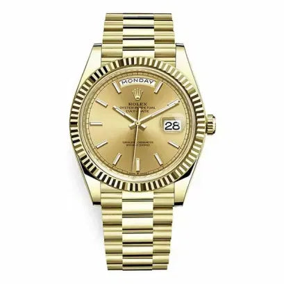 Rolex Day Date Ii 228238 Chip Champagne Index Dial 40Mm 18K Yellow Gold President Bracelet Men’S Watch