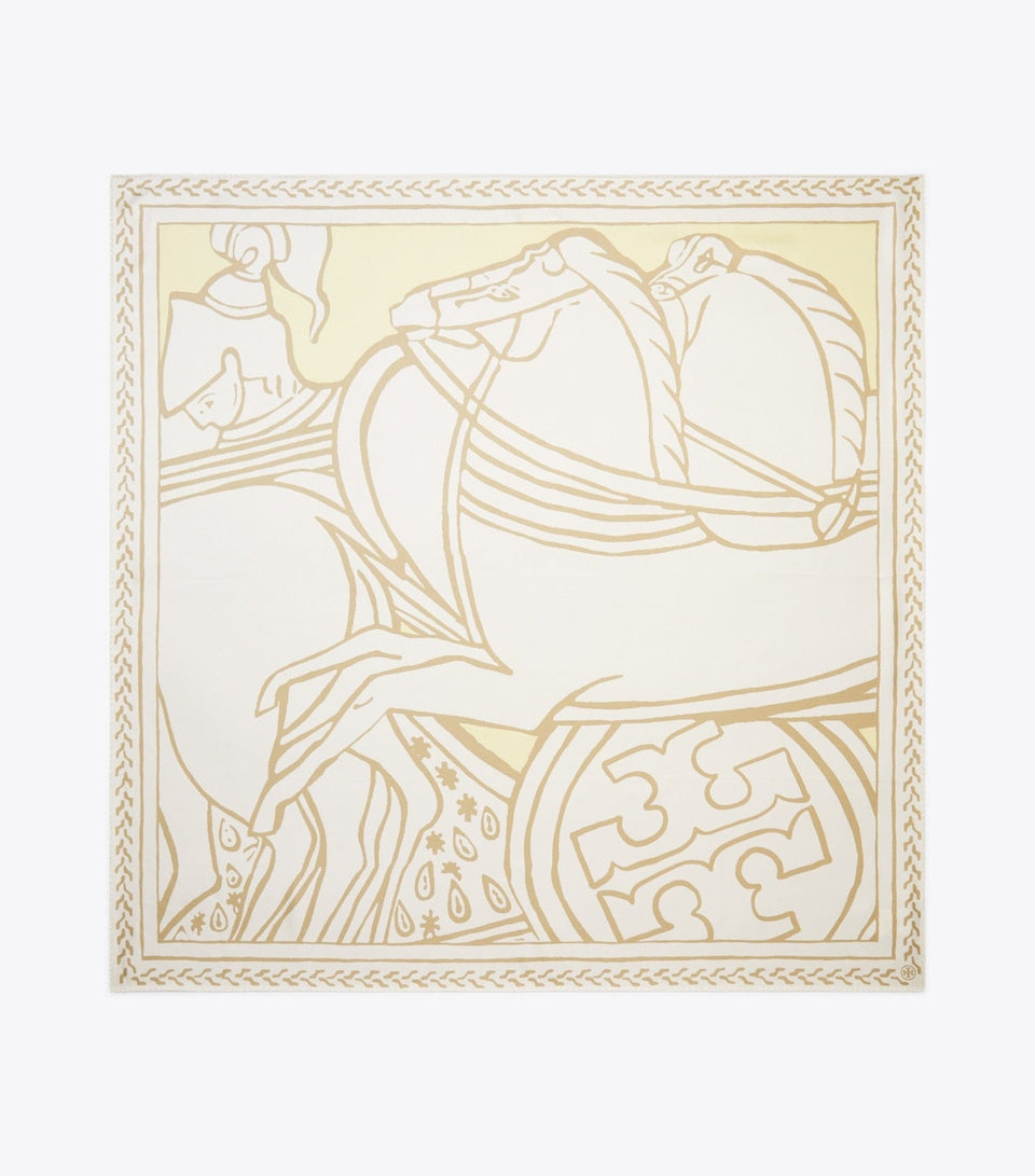 Trocadero Horses Silk Square Scarf