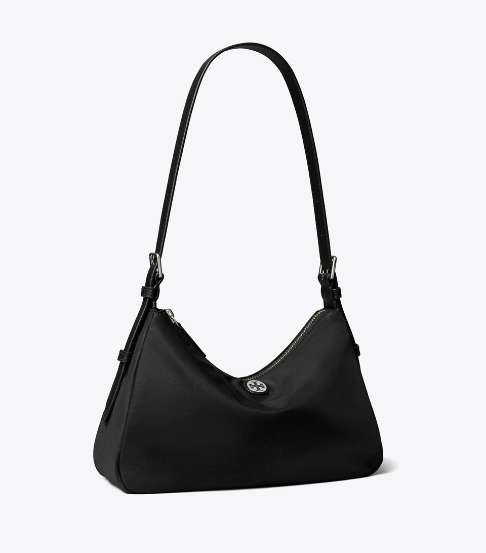 Small Nylon Zip-Top Shoulder Bag