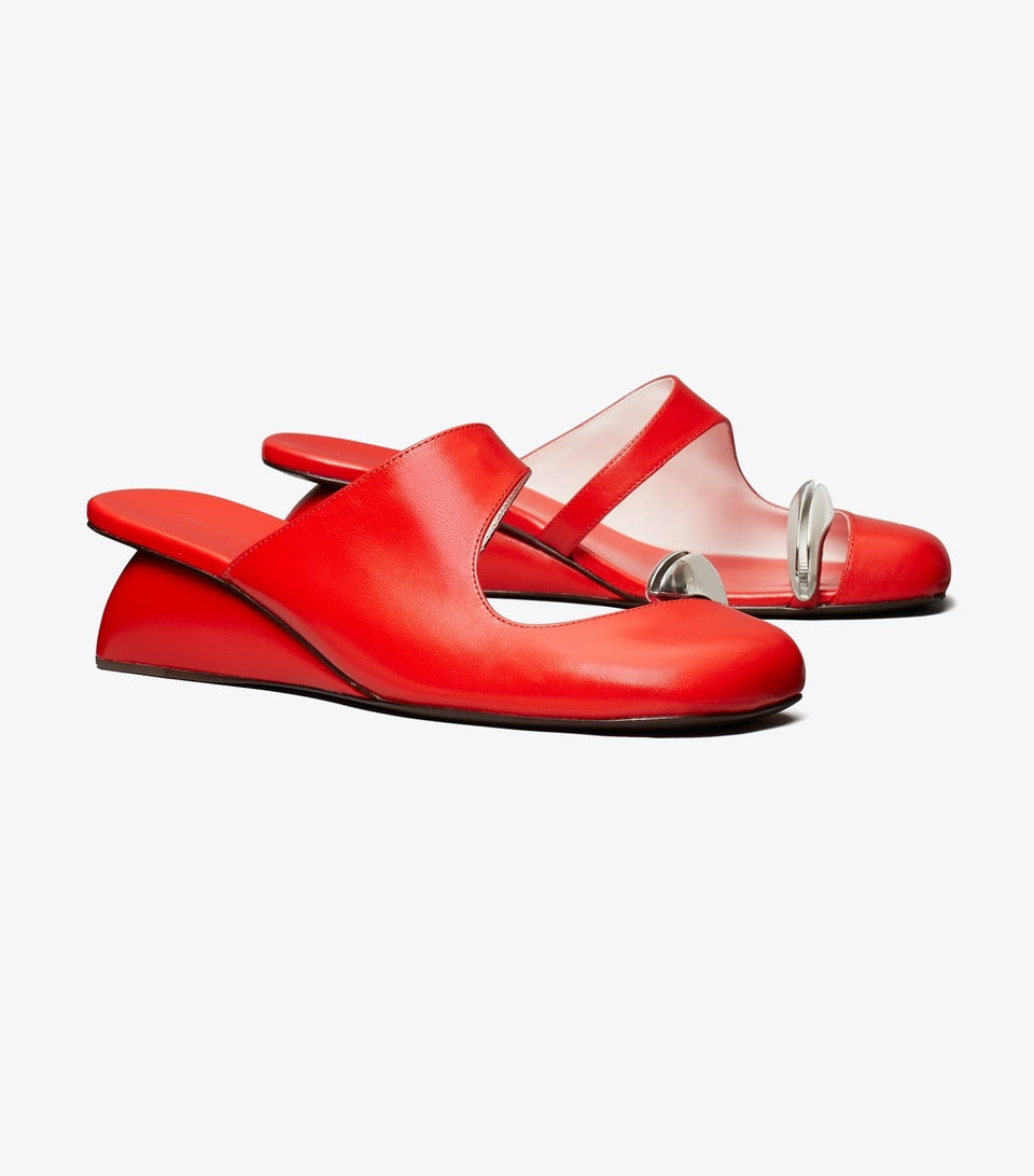 Pierced Mule Wedge
