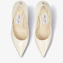Jimmy Choo Latte Patent Leather Pumps with JC Emblem