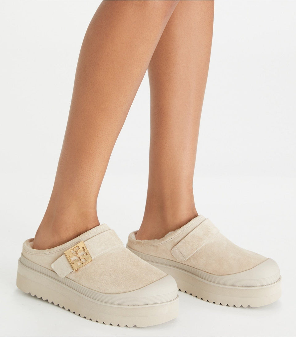 Mellow Shearling Platform Mule