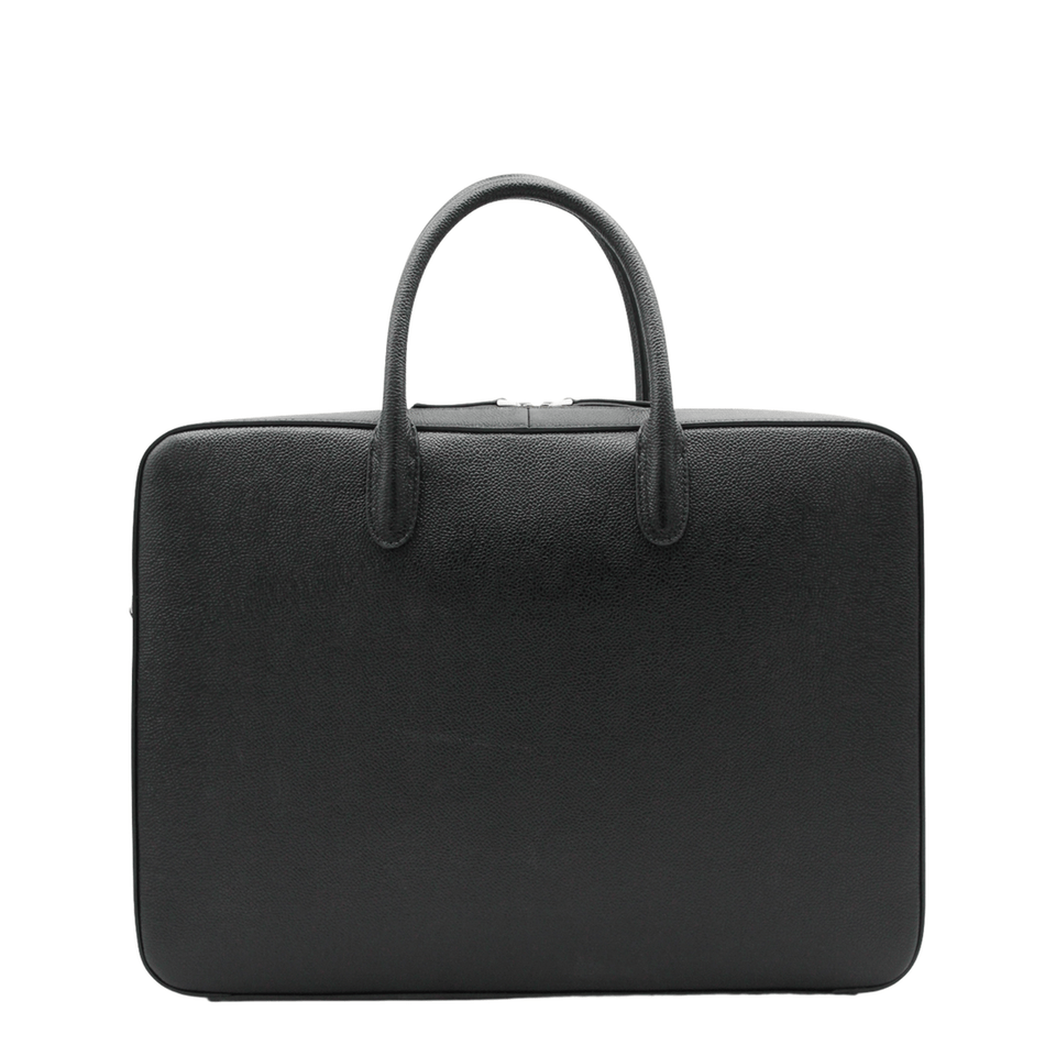 Black Double Brass Zipper Bag