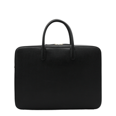 Black Double Brass Zipper Bag