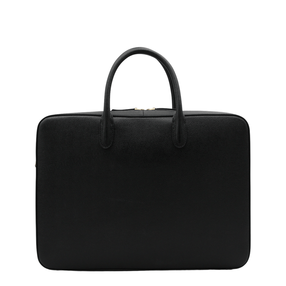 Black Double Brass Zipper Bag