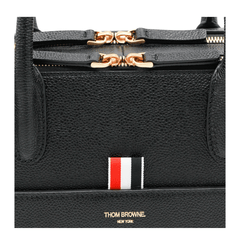 Black Double Brass Zipper Bag