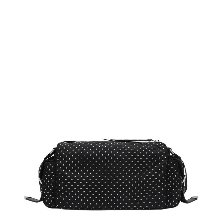 Black Re-Nylon Bag With Studs