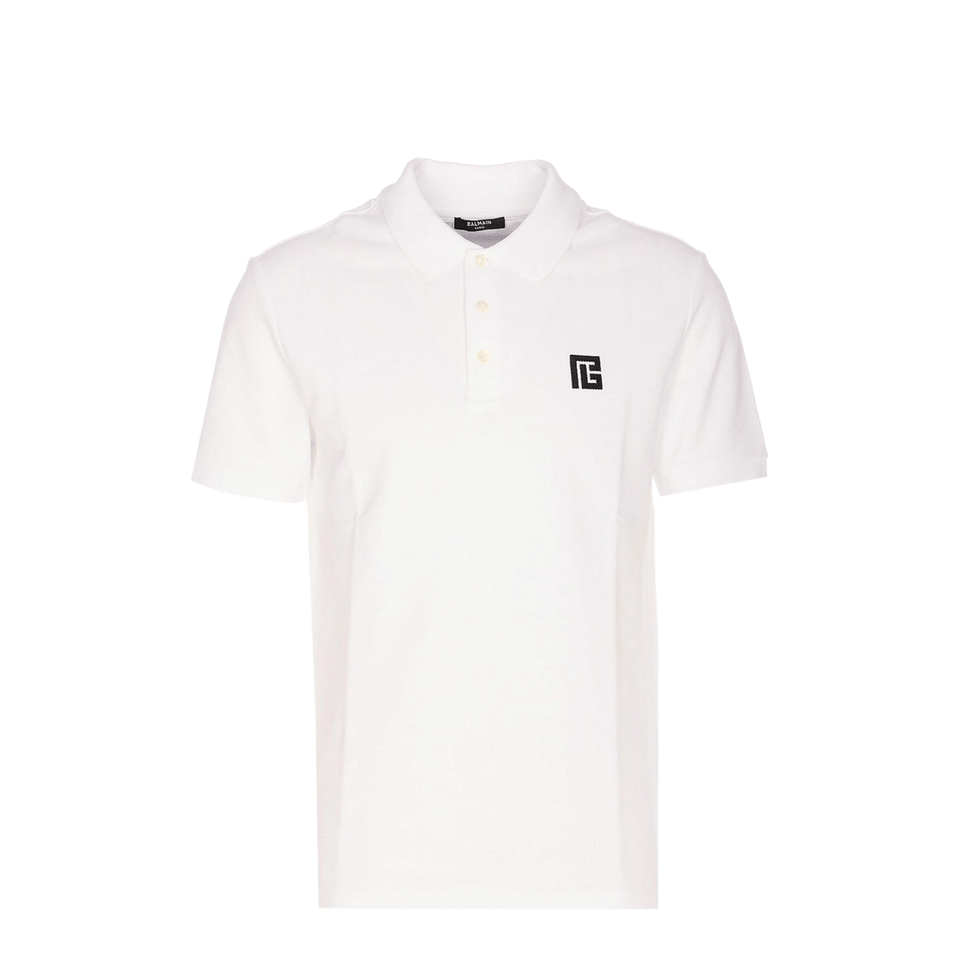 Embroidered Logo Polo White