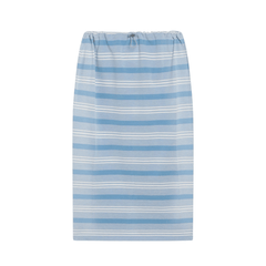 Midi Skirt in Striped Piquet Blue
