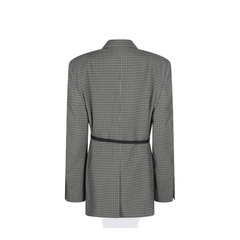 Wrap Tailored Jacket in Khaki/Brown