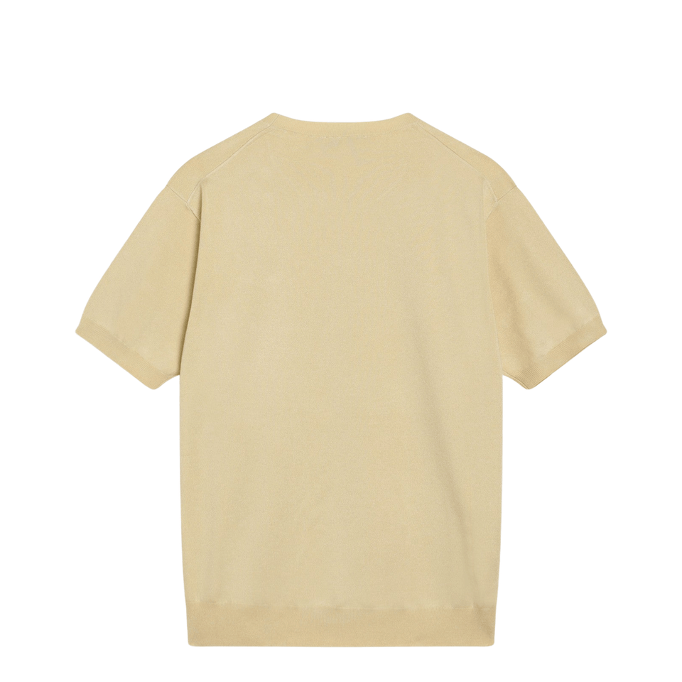 Cream-colored Silk-blend Sweater with Logo