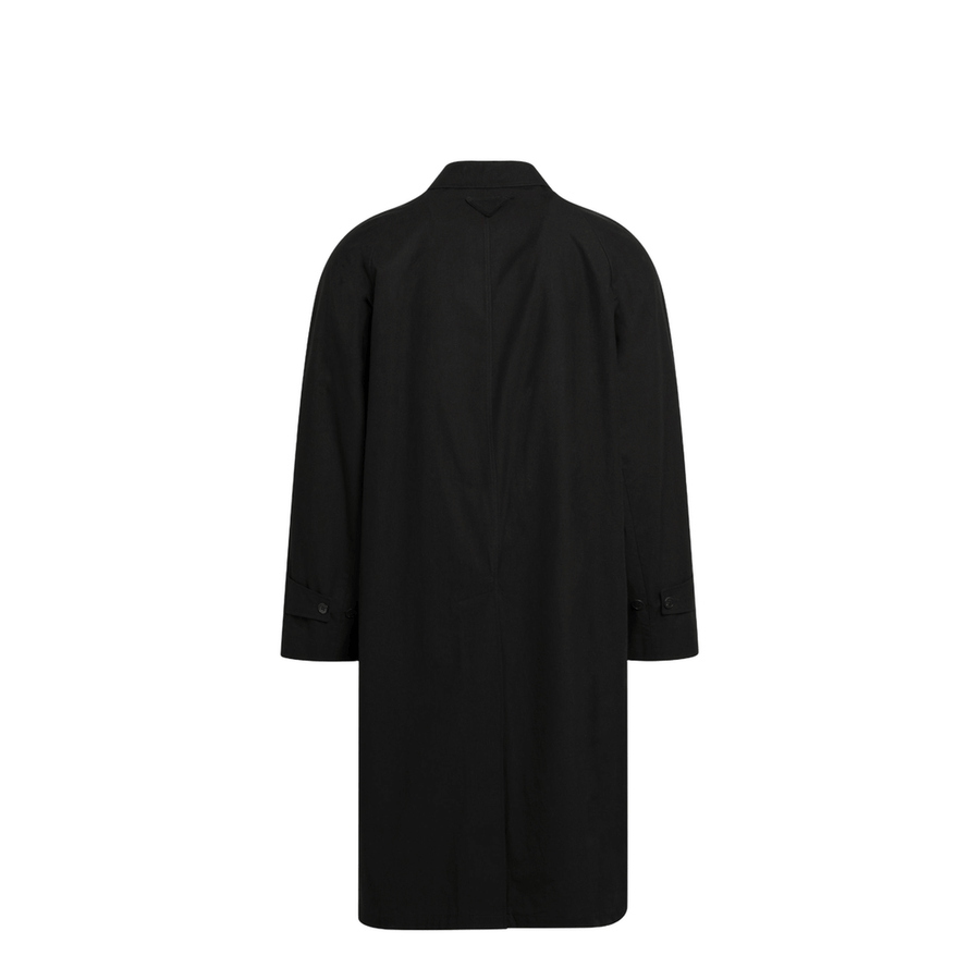 Black Cotton Overcoat