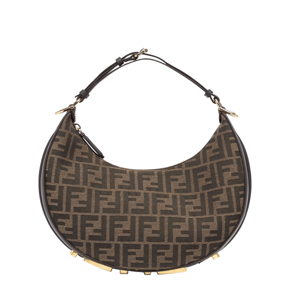 Fendigraphy Leather Shoulder Bags - Brown