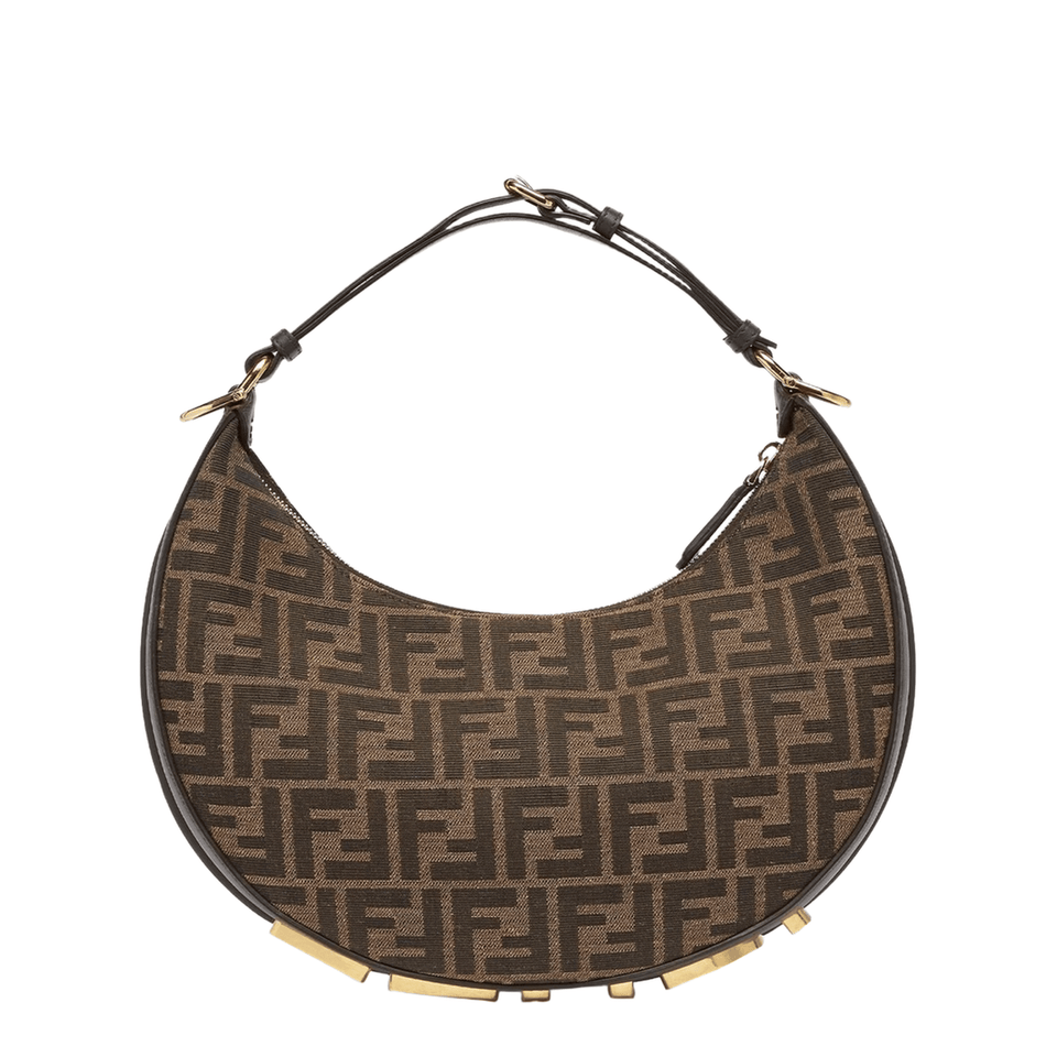 Fendigraphy Leather Shoulder Bags - Brown