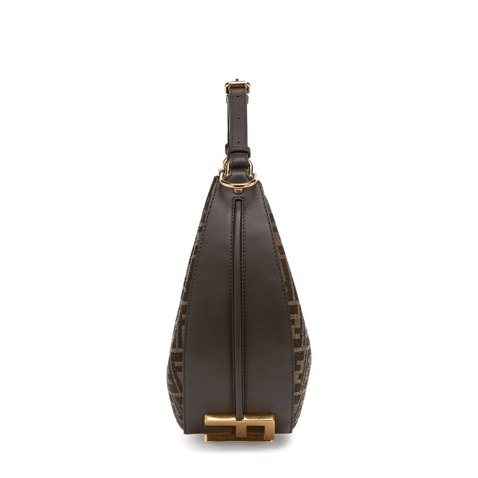 Fendigraphy Leather Shoulder Bags - Brown