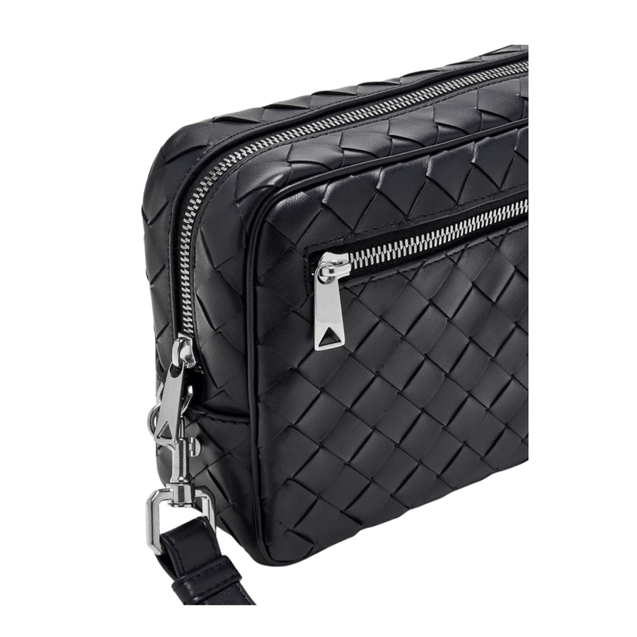 Intrecciato With Wristlet Leather Pouch Nocturnal