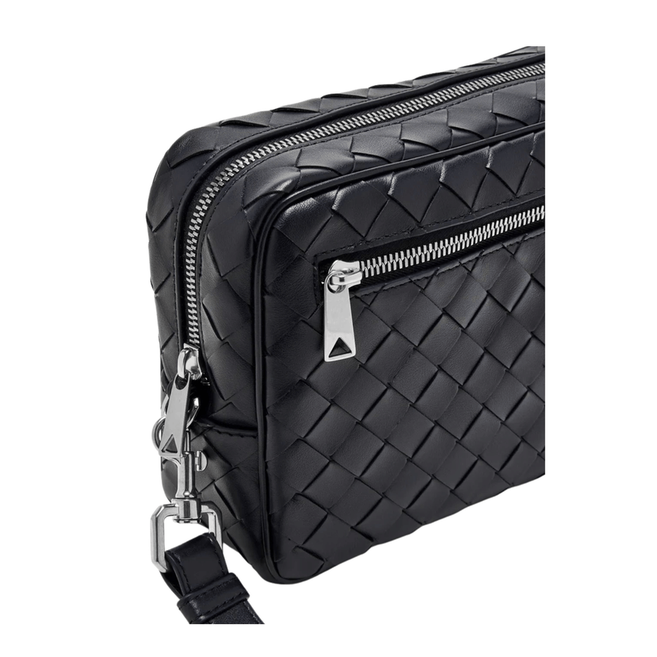 Intrecciato With Wristlet Leather Pouch Nocturnal