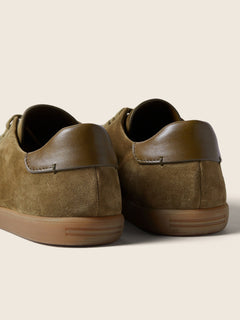 Zegna Olive Green 232 Suede Sneakers