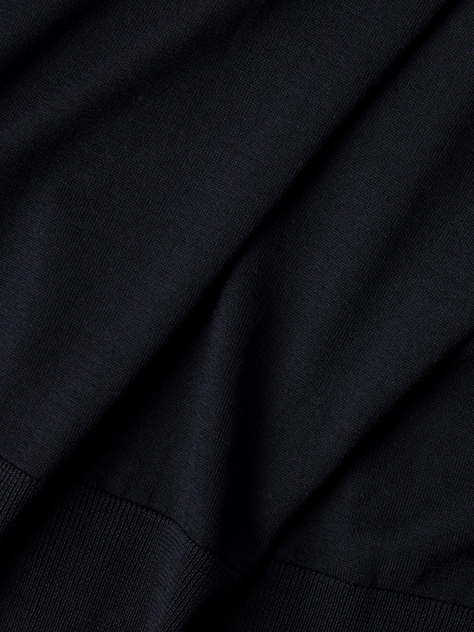 Zegna Navy Blue Wool Full Zip Cardigan