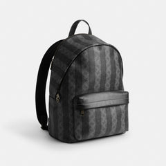 Taylor Backpack In Signature Canvas With Stripes