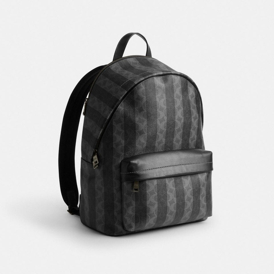 Taylor Backpack In Signature Canvas With Stripes