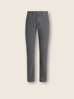 Zegna Grey Stone-Washed Stretch Cotton Roccia Jeans