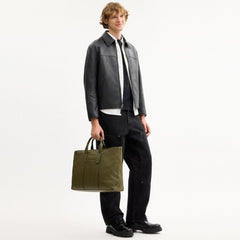 Coach Grayson Tote Bag Silver Olive