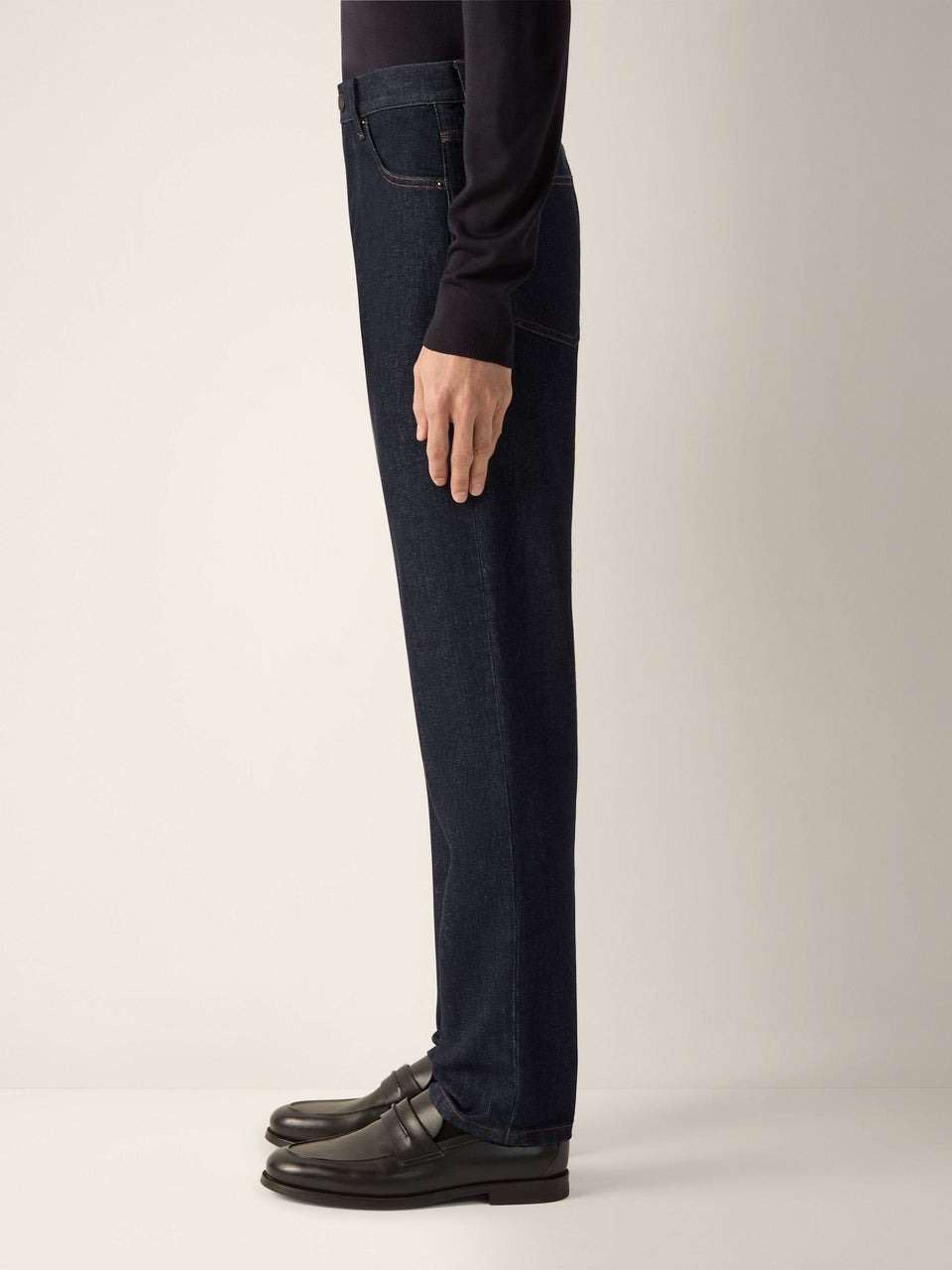 Zegna Dark Blue Rinse-Washed Stretch Cotton Roccia Jeans