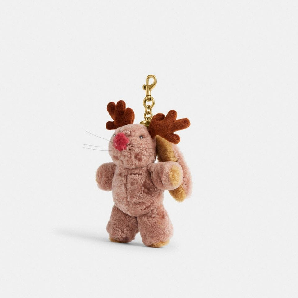 Teddy Bear Bag Charm In Shearling