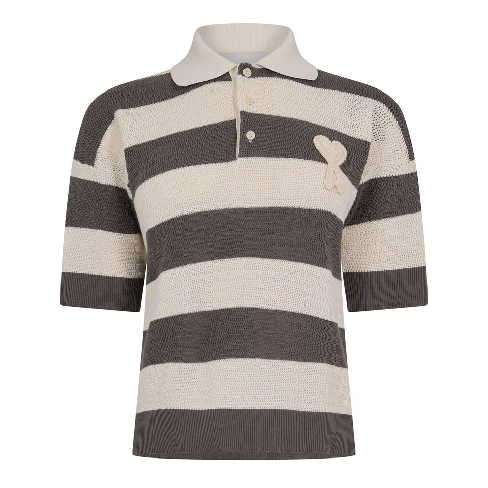 Ami Stripe Polo Ld61
