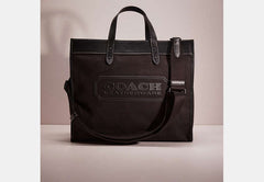 Restored Field Tote 40 In Organic Cotton Canvas With Coach Badge