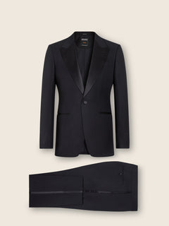 Zegna Black Centoventimila Wool And Mohair Tuxedo