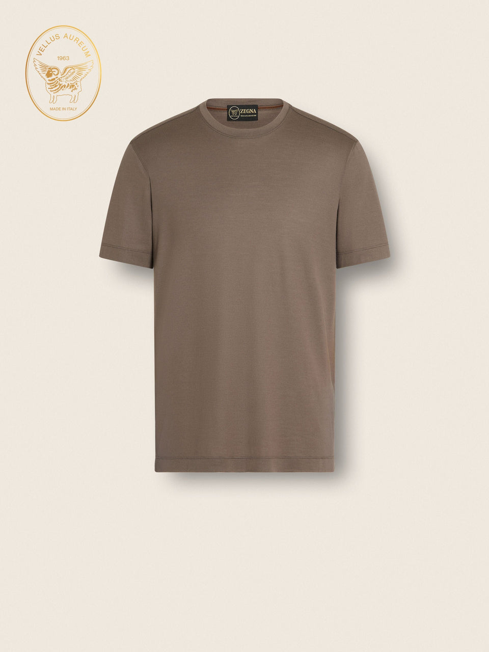 Zegna Dark Taupe Vellus Aureum T-Shirt