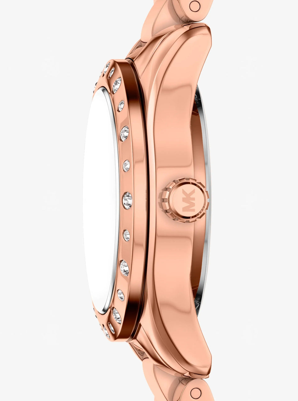 Michael Kors Petite Lexington Pav Rose Gold-Tone Watch And Heart Bracelet Gift Set