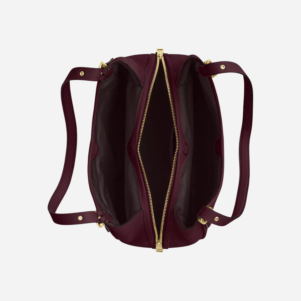 COACH Erin Shoulder Bag Pebbled Leather/Gold/Dark Wine